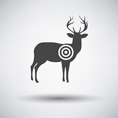 Image showing Deer silhouette with target