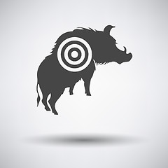 Image showing Boar silhouette with target icon