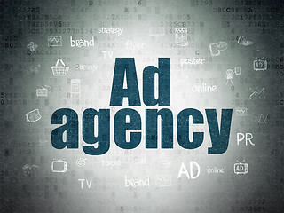 Image showing Marketing concept: Ad Agency on Digital Data Paper background