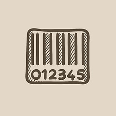 Image showing Barcode sketch icon.