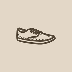 Image showing Male shoe sketch icon.