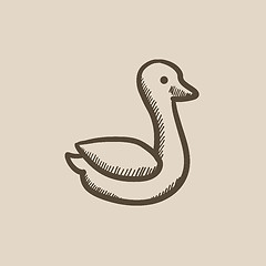 Image showing Duck sketch icon.