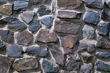Image showing The texture in the form of a wall of colored quartz