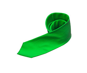 Image showing green tie isolated on a white background