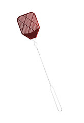 Image showing red fly swat isolated over white