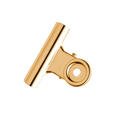 Image showing Gold and silver plated tie-clip