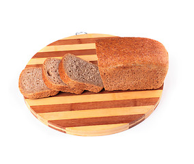 Image showing sliced gray bread