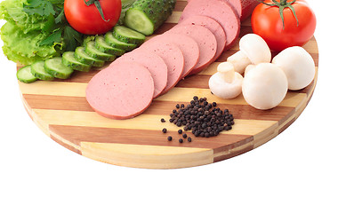 Image showing Sliced sausage