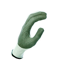 Image showing Green work glove isolated on a white background