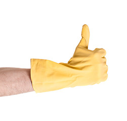 Image showing Hand in glove show ok