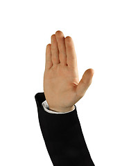 Image showing Hand a business person