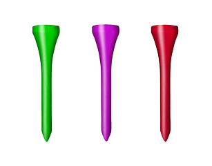 Image showing Golf tees isolated