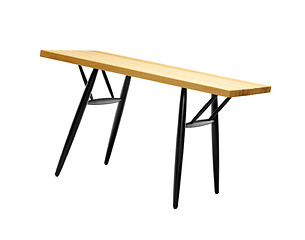 Image showing wooden table isolated on a white background