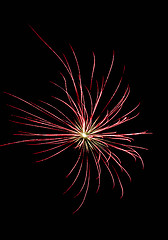 Image showing red firework explosion in the night sky