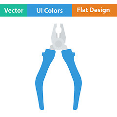 Image showing Flat design icon of pliers