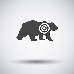 Image showing Bear silhouette with target  icon