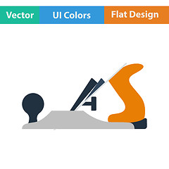 Image showing Flat design icon of jack-plane 