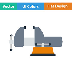 Image showing Flat design icon of vise