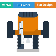 Image showing Flat design icon of plunger milling cutter