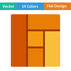 Image showing Flat design icon of parquet plank pattern