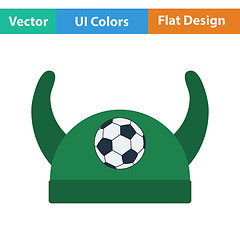 Image showing Football fans horned hat icon