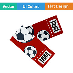 Image showing Two football tickets icon