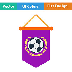 Image showing Football pennant icon