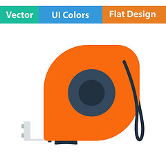 Image showing Flat design icon of constriction tape measure 