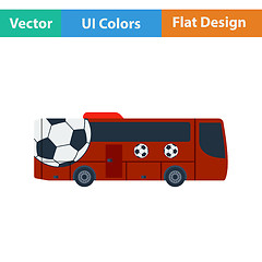 Image showing Football fan bus icon