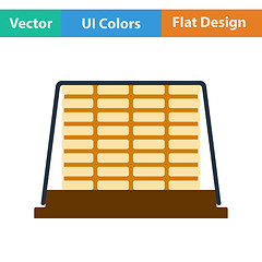 Image showing Flat design icon of construction pallet 
