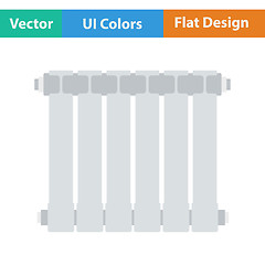 Image showing Flat design icon of Radiator