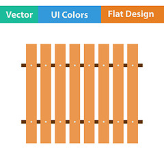 Image showing Flat design icon of Construction fence  in ui colors