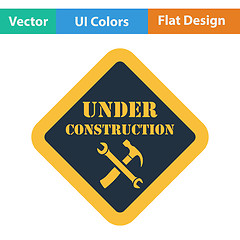 Image showing Flat design icon of Under construction