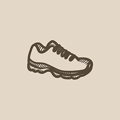 Image showing Sneaker sketch icon.