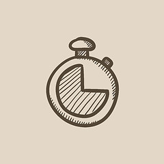 Image showing Stopwatch sketch icon.