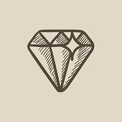 Image showing Diamond sketch icon.