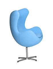 Image showing Isolated Soft blue Stylish Chair