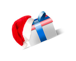 Image showing Santa hat and gift