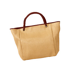 Image showing Eco friendly wicker shopping bag