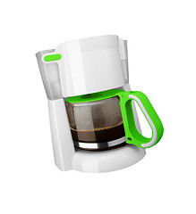 Image showing coffee machine isolated