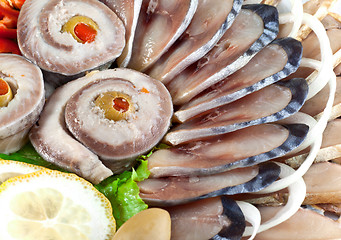 Image showing various sliced fish