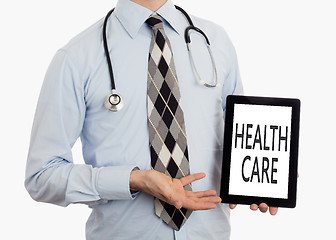 Image showing Doctor holding tablet - Healthcare