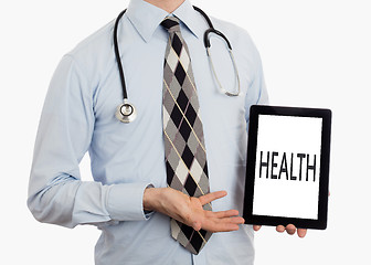 Image showing Doctor holding tablet - Health