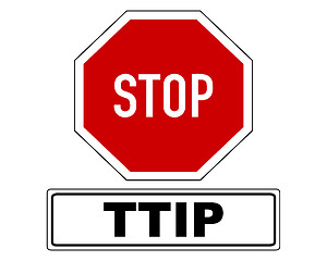 Image showing Stop sign with added information