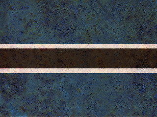 Image showing Flag on rusty metal