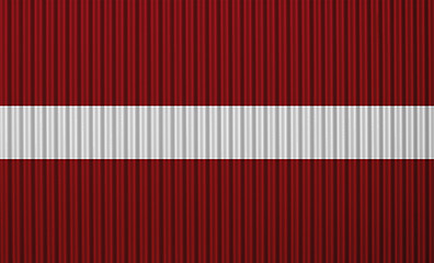 Image showing Flag on corrugated iron