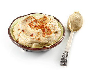 Image showing bowl of hummus