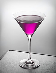 Image showing glass of violet cocktail
