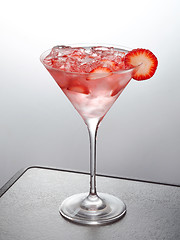 Image showing glass of iced cocktail