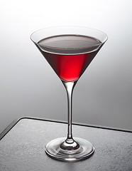 Image showing glass of red cocktail